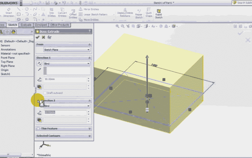 SolidWorks VBA macro -Extrude