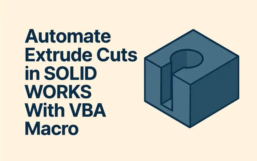 How to Cut-Extrude from Sketch in SolidWorks using VBA macro? 20 Cut-Extrude from Sketch in SolidWorks using VBA Macro