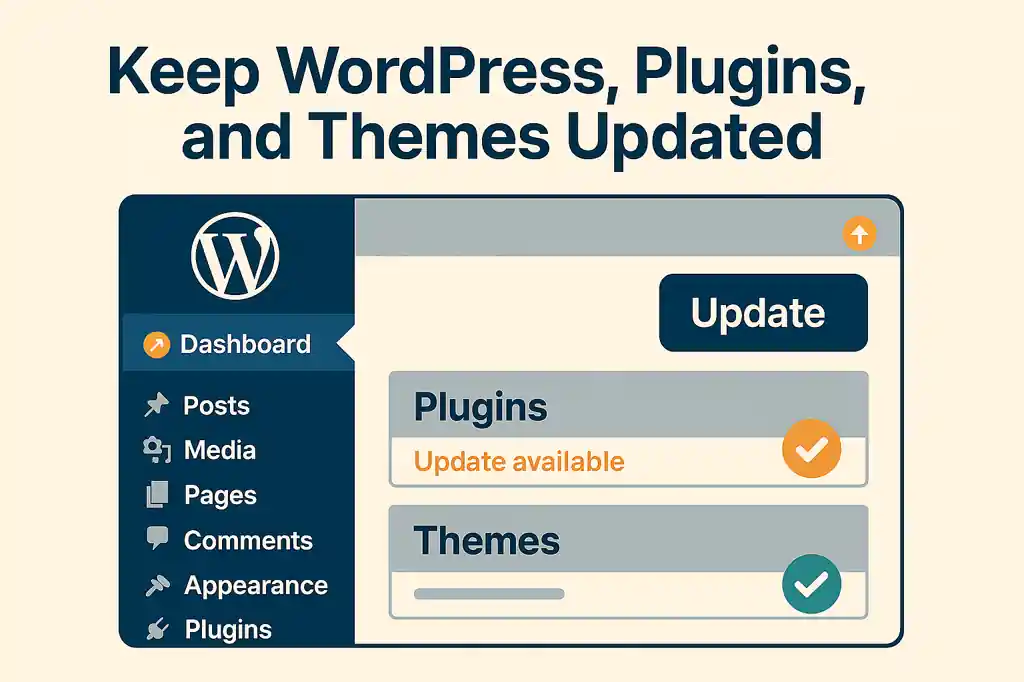 Keep WordPress, Plugins, and Themes Updated