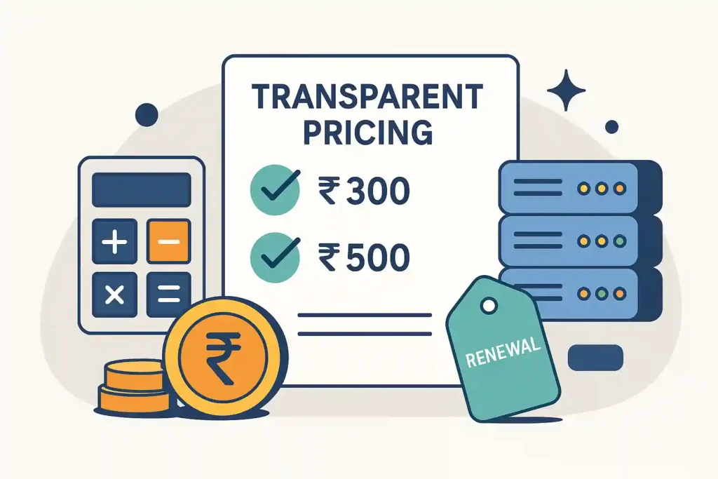 Transparent Pricing and Renewals-How to choose best web hosting 