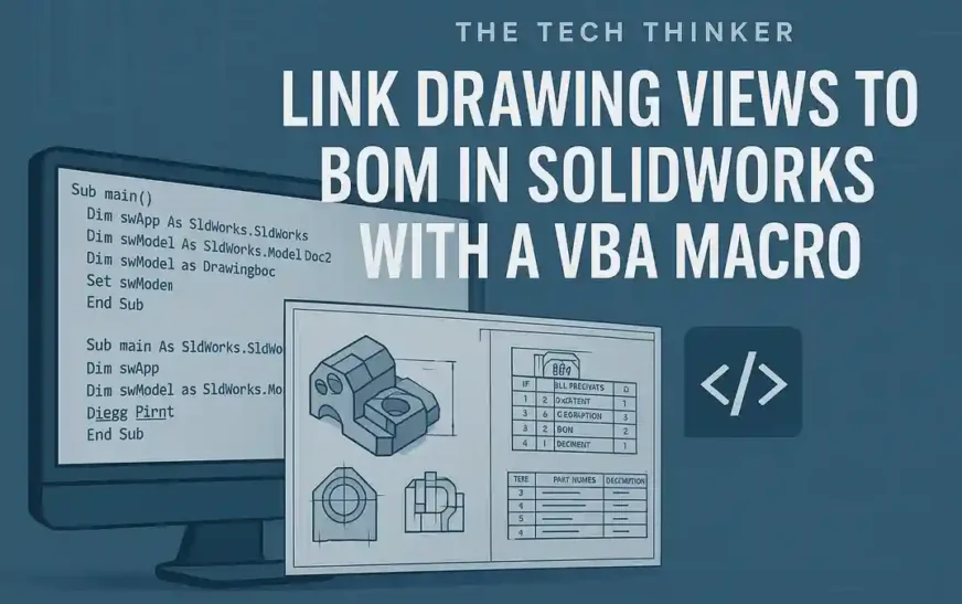 Link Drawing Views to BOM in SolidWorks with a VBA Macro