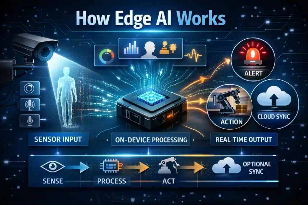 Edge AI : 9 Powerful Trends Driving Real-Time Intelligence 1 How Edge AI Works