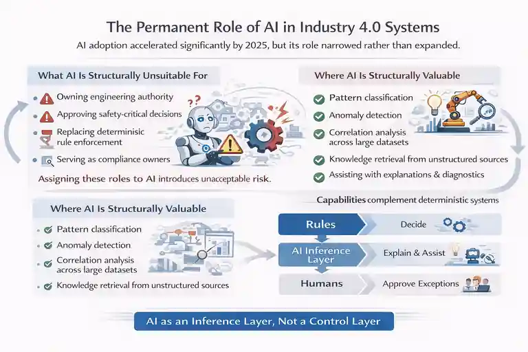 Industry 4.0 System Architecture: 2025 State & 2026 Needs 5 The Permanent Role of AI in Industry 4.0 Systems