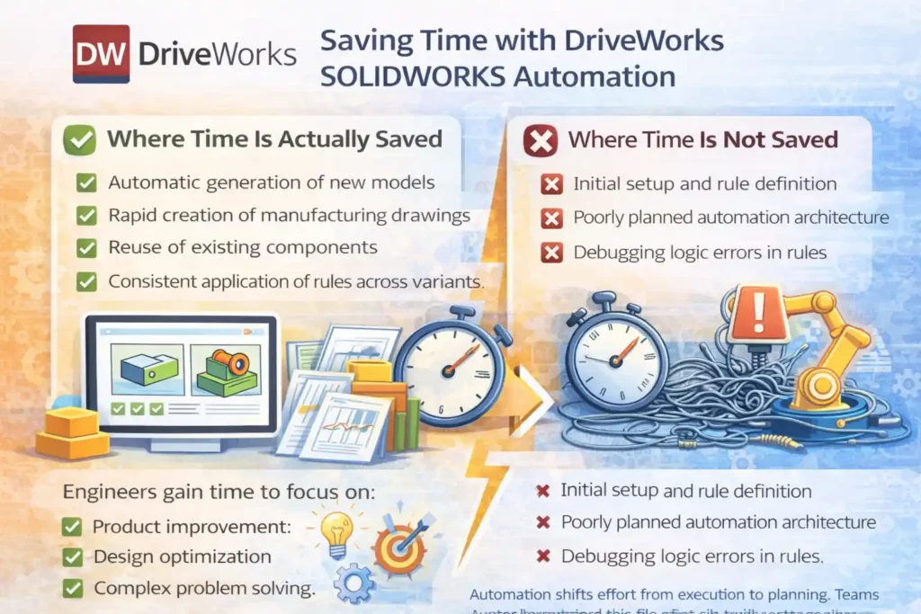 DriveWorks SOLIDWORKS Automation: 9 Powerful Truths 5 Saving Time with DriveWorks SOLIDWORKS Automation