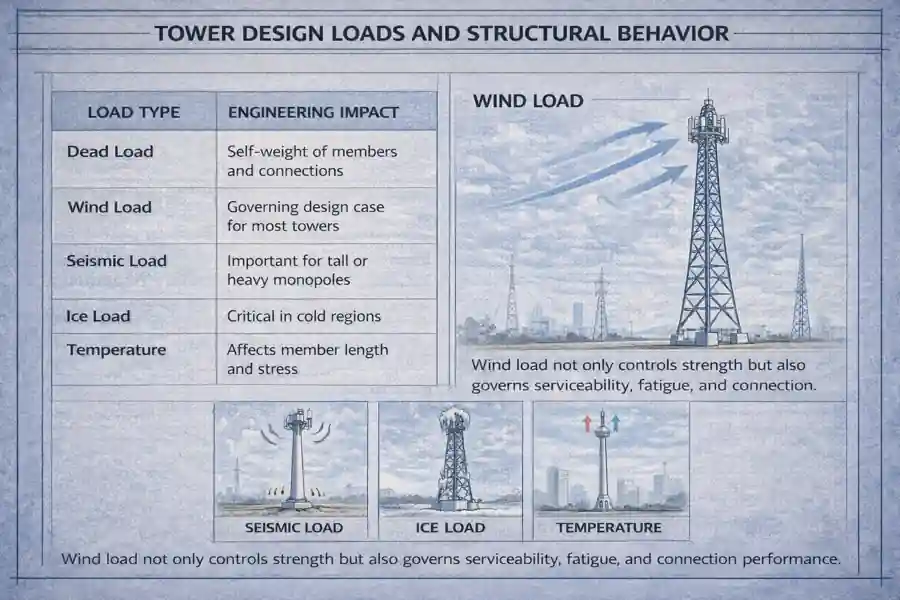 Tower Engineering Guide: 9 Powerful Tower Design Principles 9 Tower Design Loads and Structural Behavior