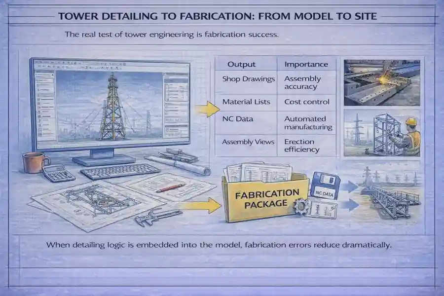 Tower Engineering Guide: 9 Powerful Tower Design Principles 15 Tower Detailing to Fabrication: From Model to Site