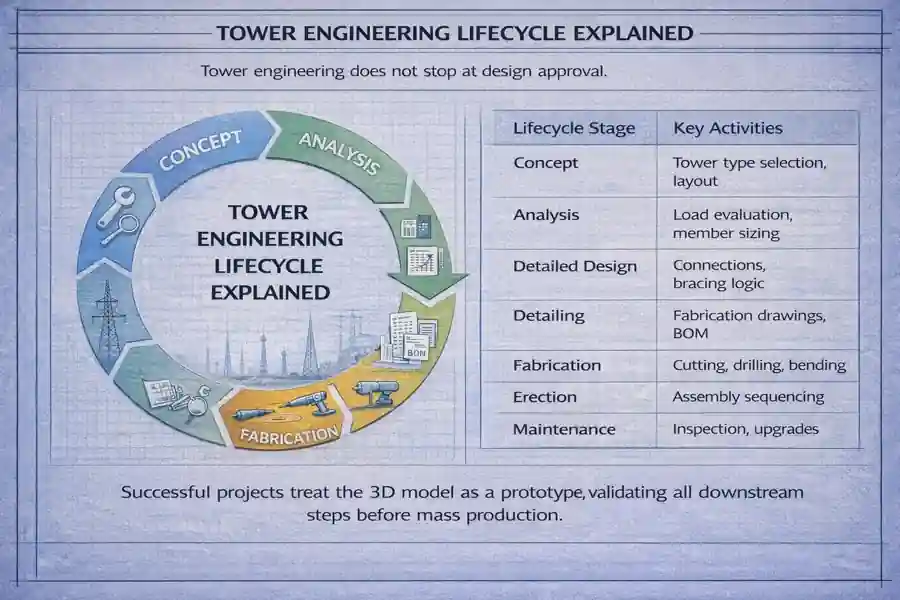 Tower Engineering Guide: 9 Powerful Tower Design Principles 11 Tower Engineering Lifecycle Explained