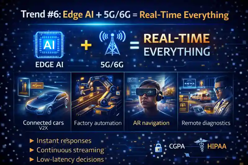 Edge AI : 9 Powerful Trends Driving Real-Time Intelligence 8 Edge AI + 5G/6G = Real-Time Everything