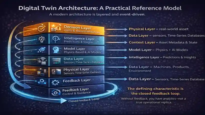 Digital Twin: 17 Powerful Ways Engineering & AI Are Evolving 5 Digital Twin Architecture: A Practical Reference Model