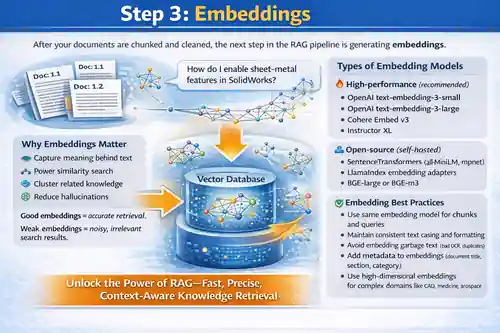 What is RAG? Ultimate 2026 Guide to Retrieval-Augmented AI 3 embeddings in RAG.webp