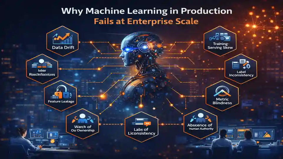 Machine Learning in Production:7 Critical Failures Explained 2 Why Machine Learning in Production Fails at Enterprise Scale