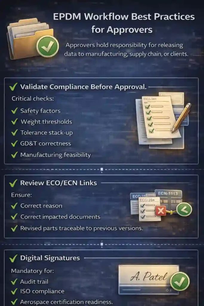 EPDM Workflow Best Practices: 2026 Engineering Guide 5 EPDM Workflow Best Practices for Approvers