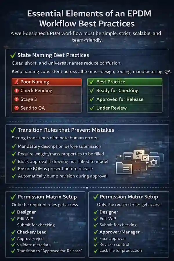 EPDM Workflow Best Practices: 2026 Engineering Guide 2 Essential Elements of a EPDM Workflow Best Practices