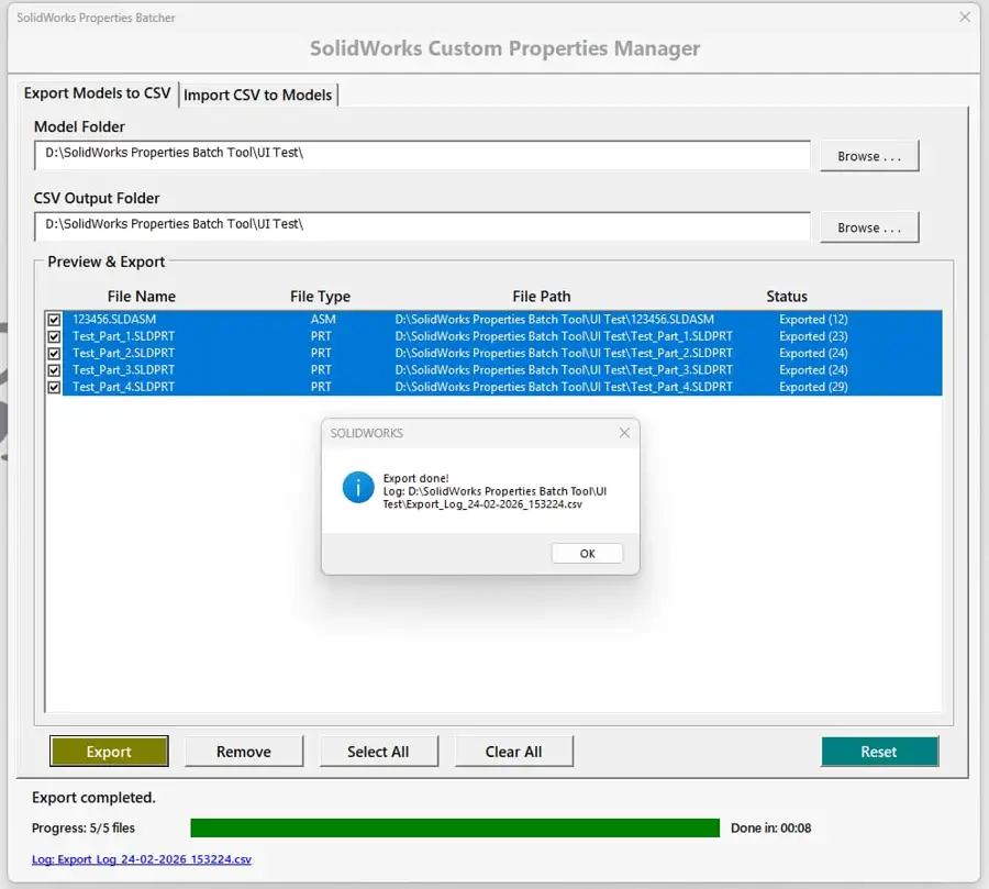 SolidWorks Custom Property Manager: 7 Automation Benefits 6 Soliworks Custom Property Manager-Export Properties