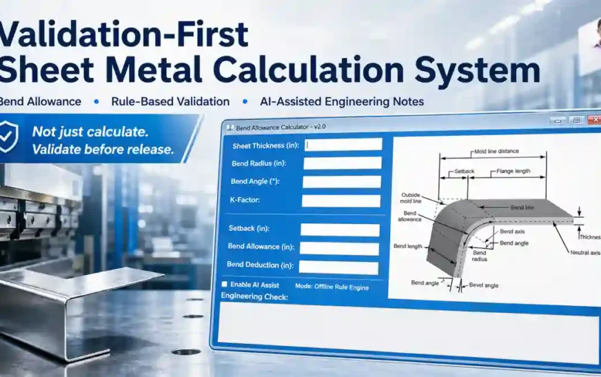 Bend Allowance Calculator: Tool + Validation System (2026) 2 Bend Allowance Calculator