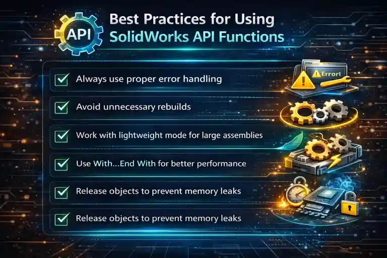 SolidWorks API Functions: 20 Expert Commands You Must Know 4 Best Practices for Using SolidWorks API Functions