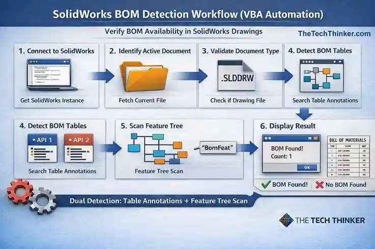 SolidWorks Drawing BOM Availability: 6 Powerful VBA Checks 2 API Concepts Behind SolidWorks Drawing BOM Availability check using VBA