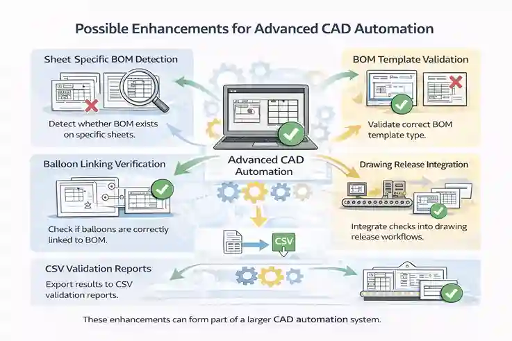 SolidWorks Drawing BOM Availability: 6 Powerful VBA Checks 4 Possible Enhancements for Advanced CAD Automation