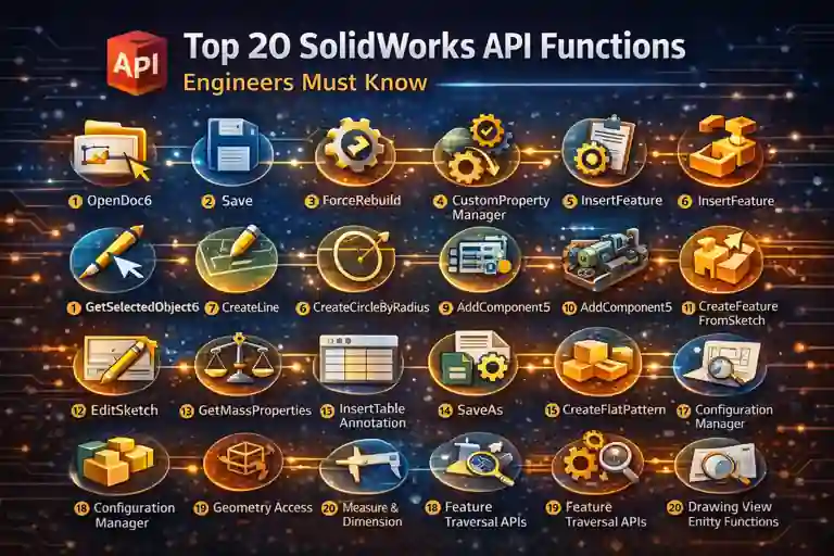 SolidWorks API Functions: 20 Expert Commands You Must Know 2 Top 20 SolidWorks API Functions Engineers Must Know