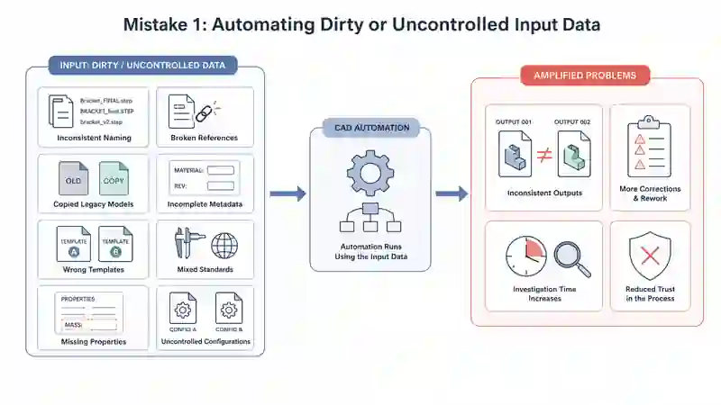 Why CAD Automation Fails Without Validation: 7 Mistakes 2 Mistake 1: Automating Dirty or Uncontrolled Input Data