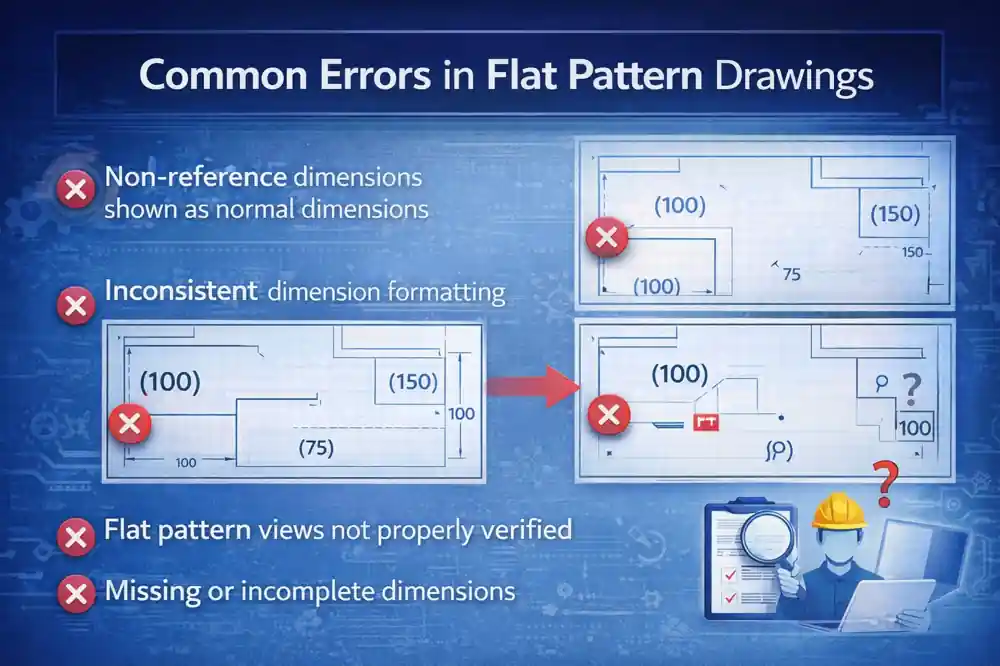 Flat Pattern Validation in SolidWorks: 4 Ways to Fix Errors 3 Common Errors in Flat Pattern Drawings
