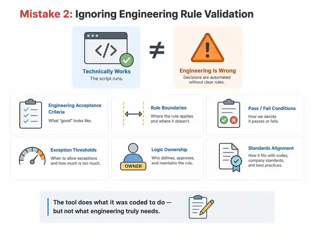 Why CAD Automation Fails Without Validation: 7 Mistakes 3 Mistake 2: Ignoring Engineering Rule Validation