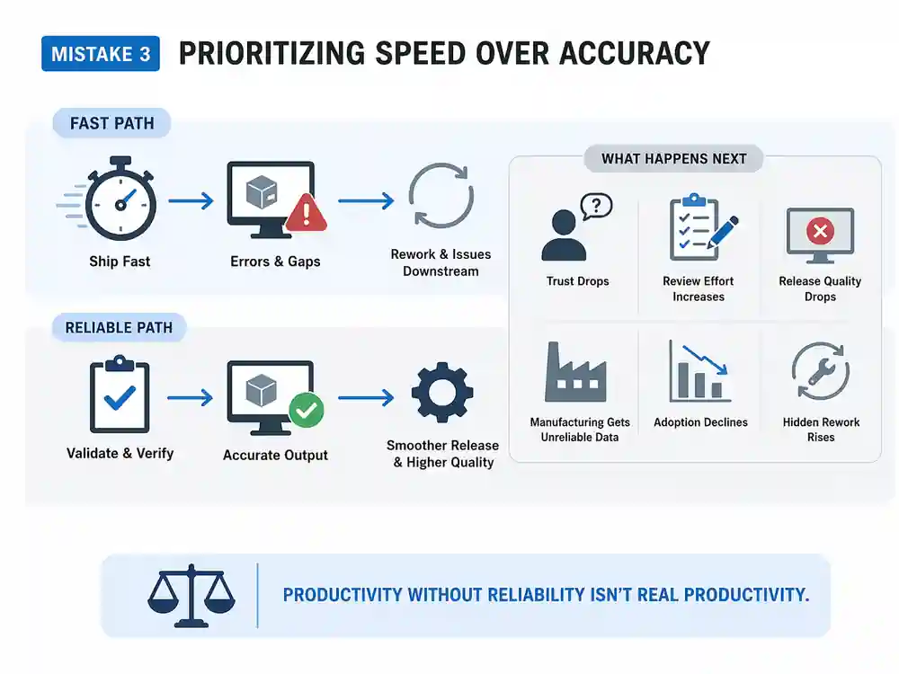 Why CAD Automation Fails Without Validation: 7 Mistakes 4 Mistake 3: Prioritizing Speed Over Accuracy