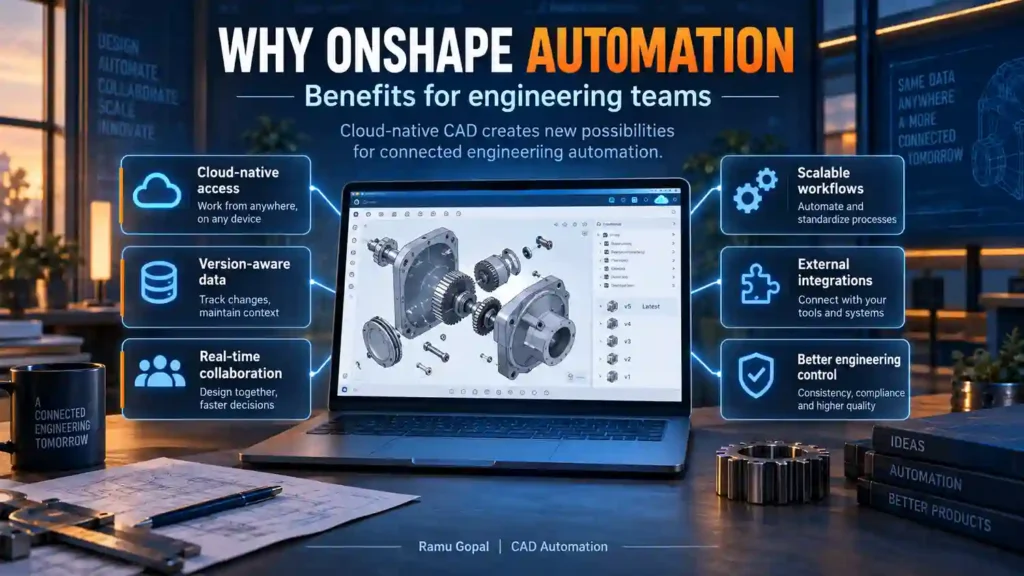 Onshape CAD Automation: 7 Powerful Advantages for Engineers 2 Why Onshape CAD Automation Is Different